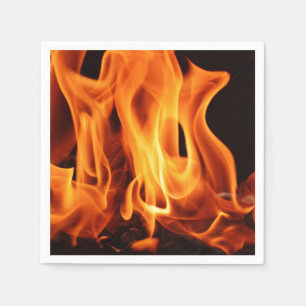 BBQ Grill Cookout Flames Napkin