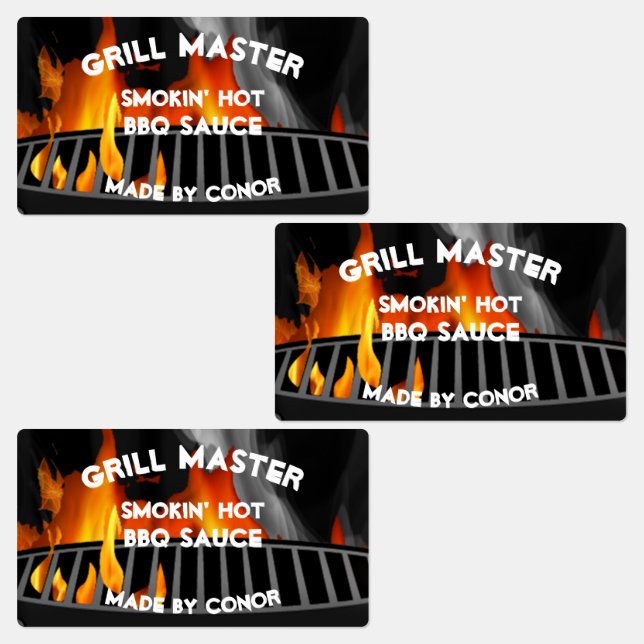 BBQ Grill Sauce Smokin Hot 2.6 x 1.5" (Group)