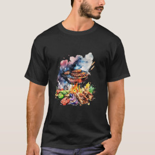 BBQ grill watercolor T-Shirt