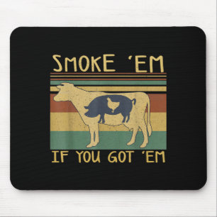 BBQ Grilling Funny Meat Smoker Foodie Lover Mouse Mat
