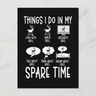 BBQ Grilling Humour Grill Meat Lover Postcard