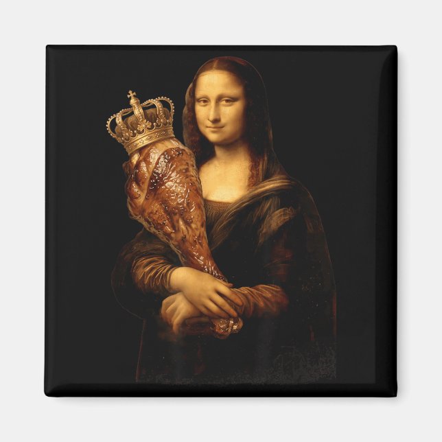 BBQ Grilling Lisa Roasted Meat Leg Crown Funny Magnet (Front)