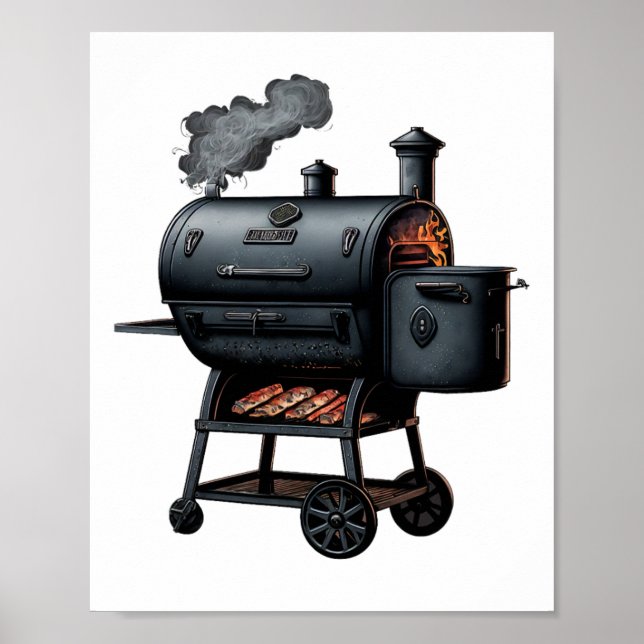 Bbq Grills Offset Smoker Byrbeque Grilling Meat Sm Poster (Front)