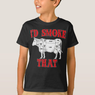 BBQ Id Smoke That Cow BBQ I Grilling Grillmasters T-Shirt
