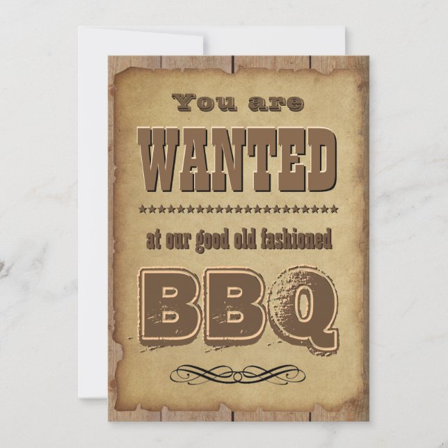 BBQ Invitation Western Style (Front)