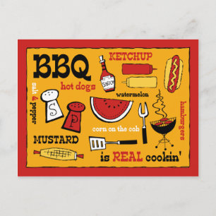 BBQ Is Real Cookin' Recipe Card