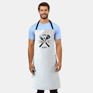 BBQ King BBQ Chef Personalised Name Apron