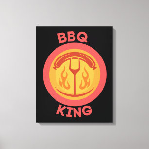 BBQ KING CANVAS PRINT