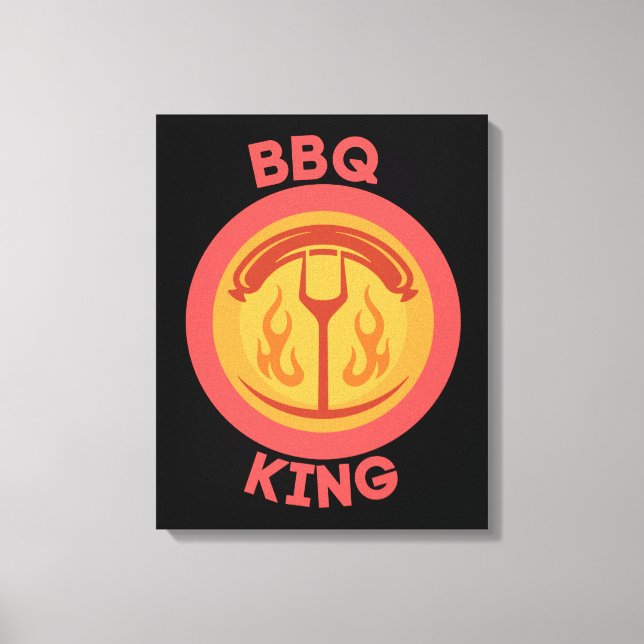 BBQ KING CANVAS PRINT (Front)