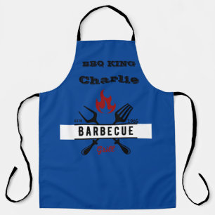 BBQ KING Editable text Apron