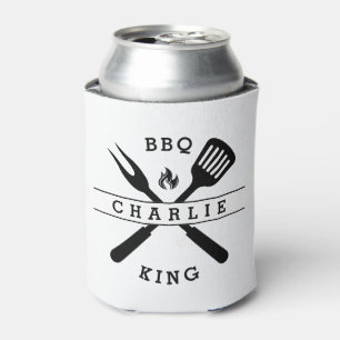 BBQ King   Father's Day Men Gift Personalised Name Can Cooler