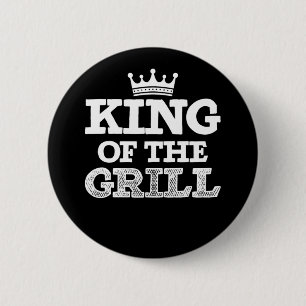 Bbq King Of The Grill Retro Vintage 6 Cm Round Badge