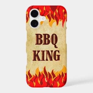 BBQ King Red Flames Cookout iPhone Case