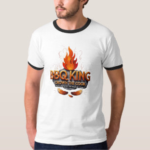 BBQ King – Retro Chef Hat Ringer Tee