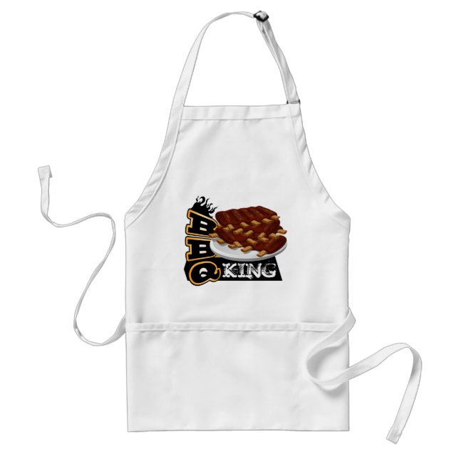 BBQ KING! Ribs Icon Standard Apron (Front)