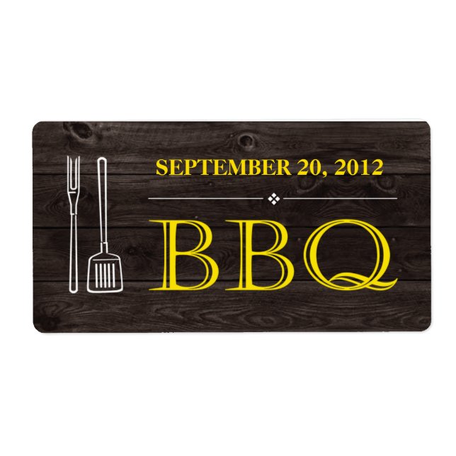BBQ Label (Front)
