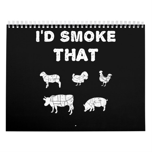 BBQ Lovers | ID Smoke That Chef Smoker BBQ Gifts Calendar (Cover)