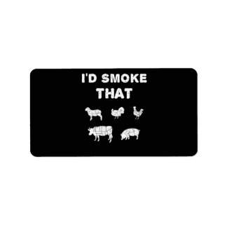 BBQ Lovers | ID Smoke That Chef Smoker BBQ Gifts Label