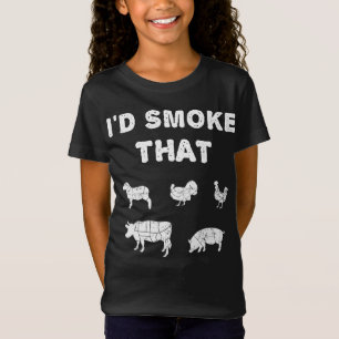 BBQ Lovers ID Smoke That Chef Smoker BBQ Gifts T-Shirt