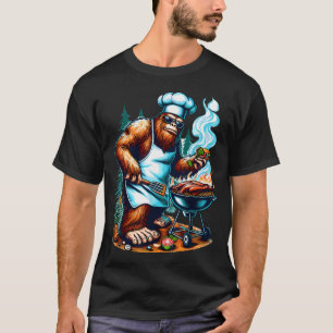 Bbq Master Bigfoot Chef Grill Cooking Barbecue T-Shirt