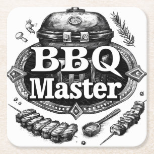 BBQ Master” Paper Coaster