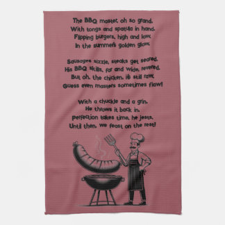 BBQ Master’s Humorous Poem Tea Towel