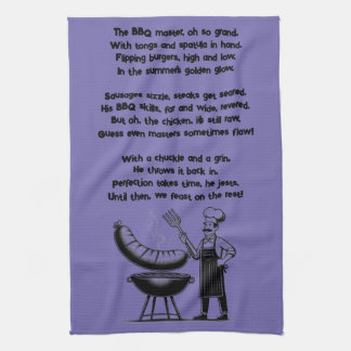 BBQ Master’s Humorous Poem Tea Towel