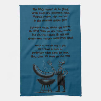 BBQ Master’s Humorous Poem Tea Towel