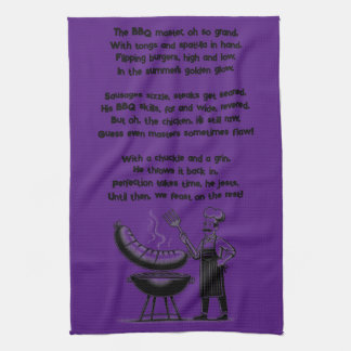 BBQ Master’s Humorous Poem Tea Towel