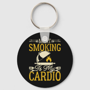 Bbq Meat Smoking Is My Cardio Backyard Grilling Key Ring