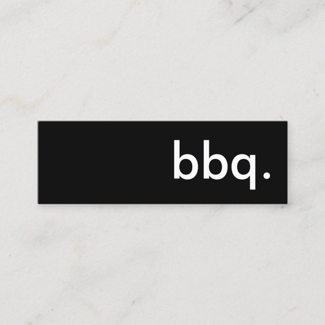 bbq. mini business card (Front)