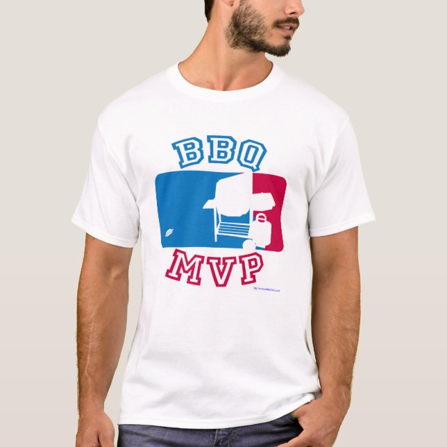BBQ  MVP Fun Outdoor Cookout Grill Art T-Shirt (Front)
