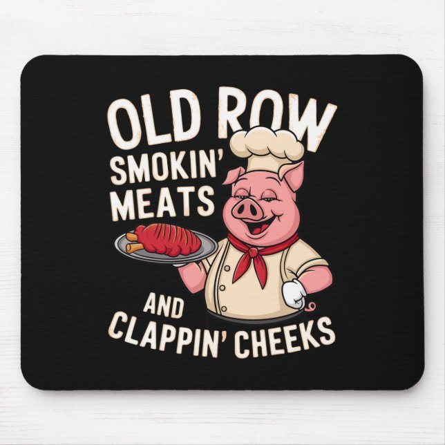 Bbq Old Row Smoking Meats And Clappin Cheeks 1  Mouse Mat (Front)