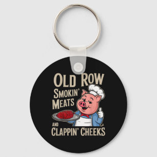 Bbq Old Row Smoking Meats And Clappin Cheeks  Key Ring