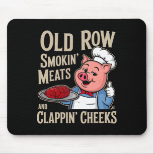 Bbq Old Row Smoking Meats And Clappin Cheeks Mouse Mat