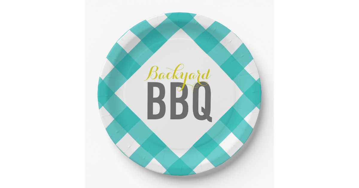 BBQ Paper Plates (Customisable) Zazzle