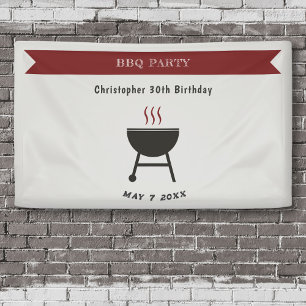 BBQ Party Birthday Banner