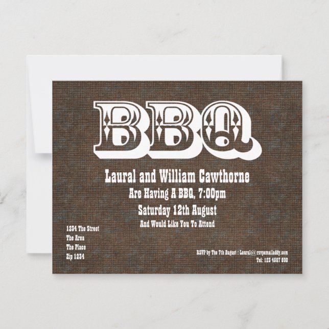 BBQ Party Invitation (Front)