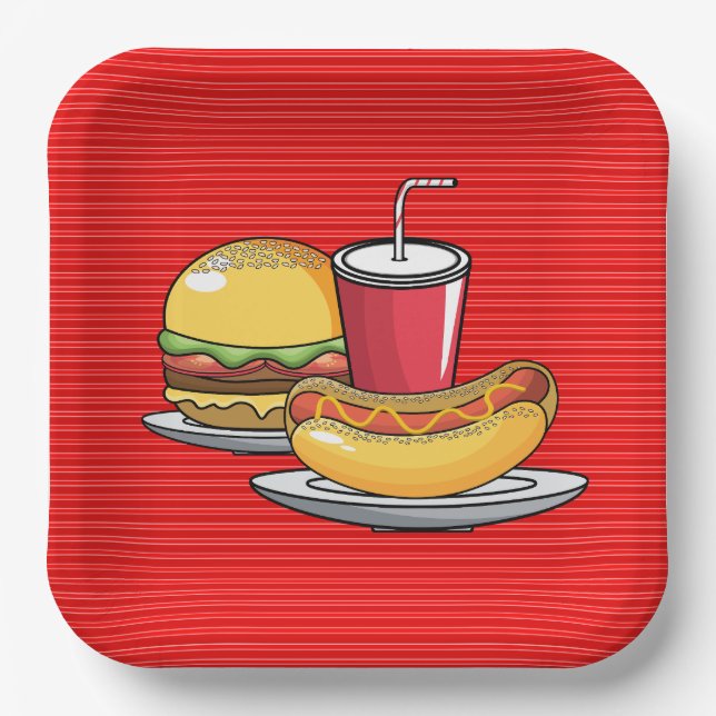 BBQ Party Paper Plate (Front)