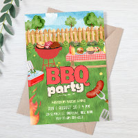 BBQ Party Summer Cookout Invitation