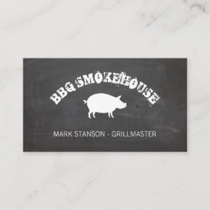 BBQ / Pig / Chalk Background Business Card
