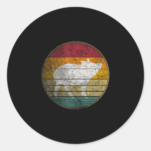 Bbq pig - vintage birthday mother's father's day classic round sticker