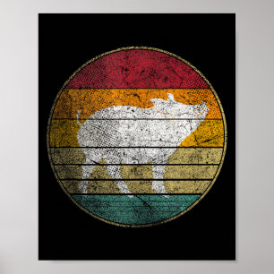 Bbq pig - vintage birthday mother's father's day poster