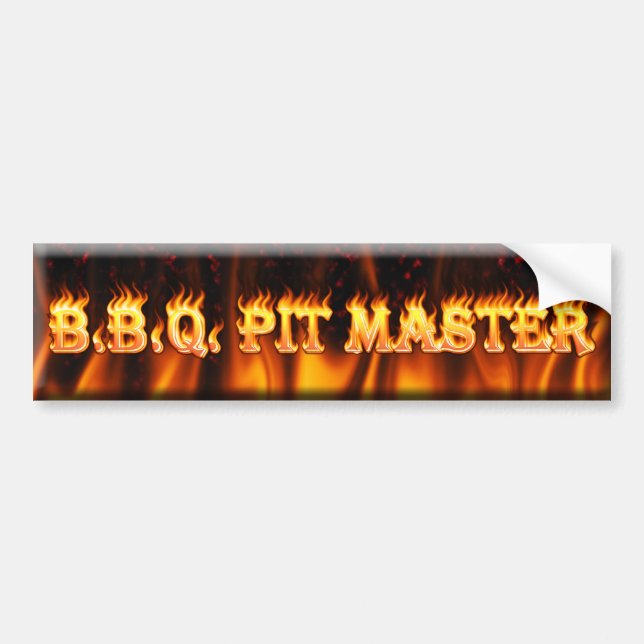 bbq pit master bumper sticker (Front)