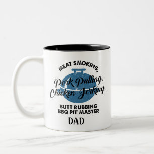 BBQ Pit Master Dad Fathers Day Personalised Two-Tone Coffee Mug