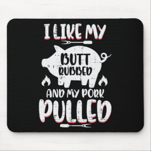 Bbq Pork Rubbed Pulled Funny Byrbecue Pig Grill Me Mouse Mat