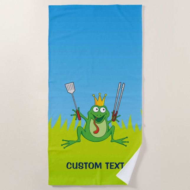BBQ prince Beach Towel (Front)