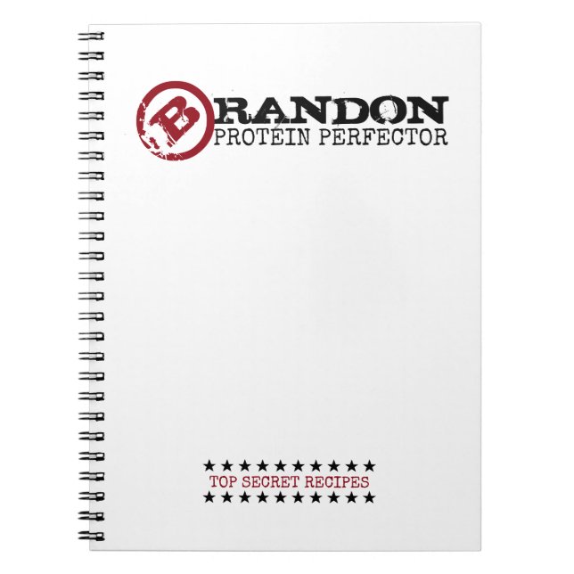 BBQ PROTEIN PERFECTOR Funny 'Top Secret' Recipe Notebook (Front)