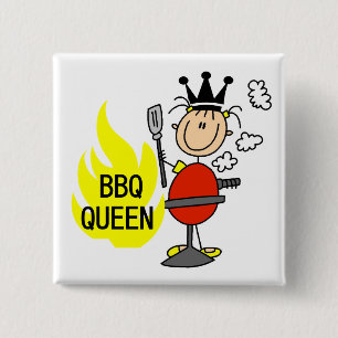 BBQ Queen 15 Cm Square Badge