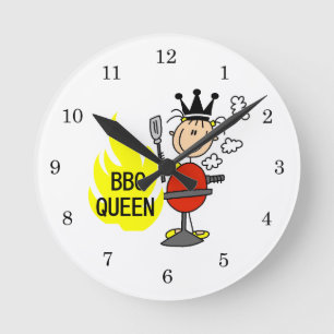 BBQ Queen Round Clock